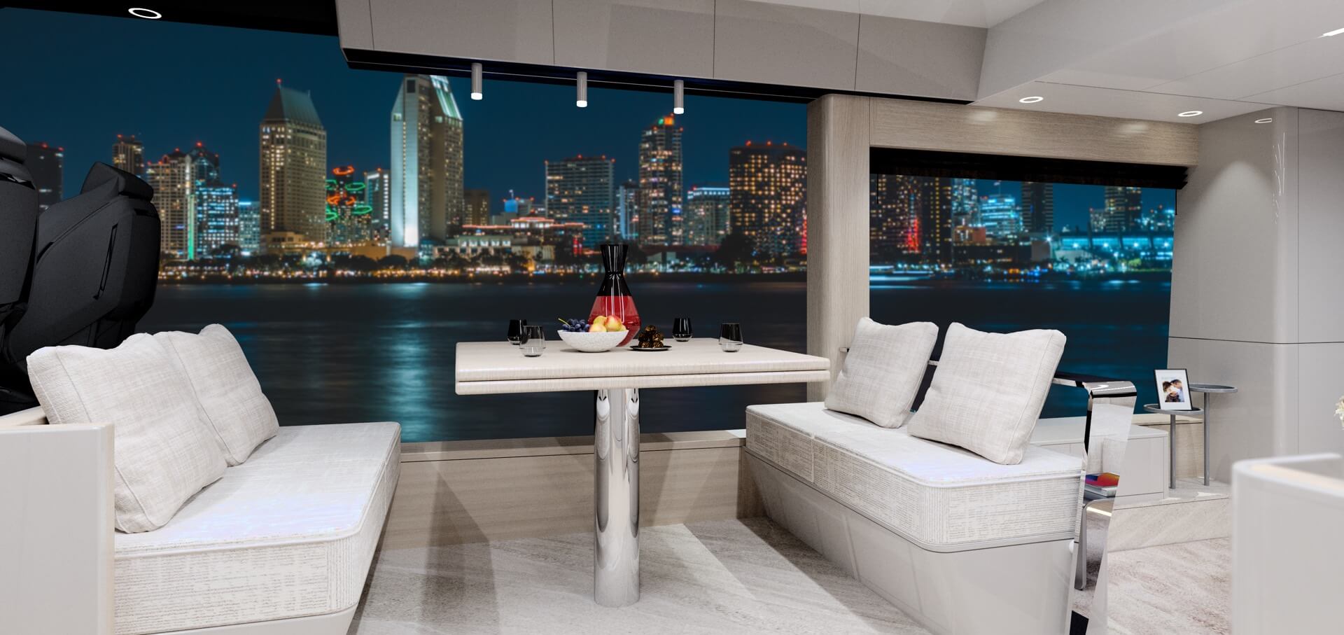 Ladenstein Yacht owners cabin la ocean 60 dinning table