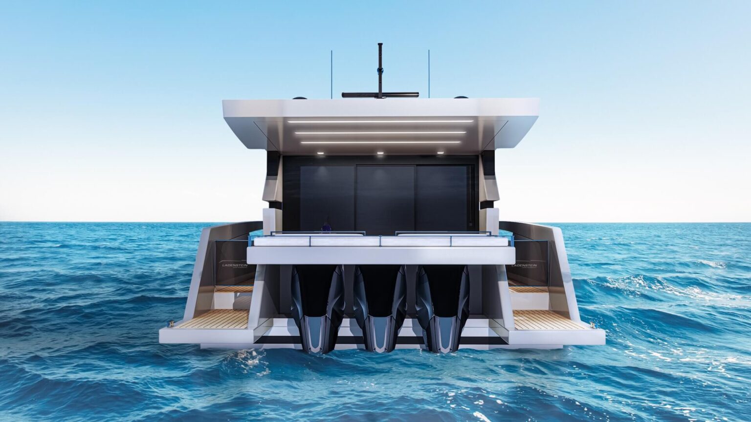 La Motion 48 by Ladenstein Yacht clubbing yacht backside pillow down